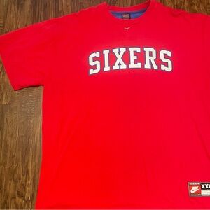 Vintage Nike Philadelphia 76ers “Sixers” Center Swoosh Retro Shirt XXL